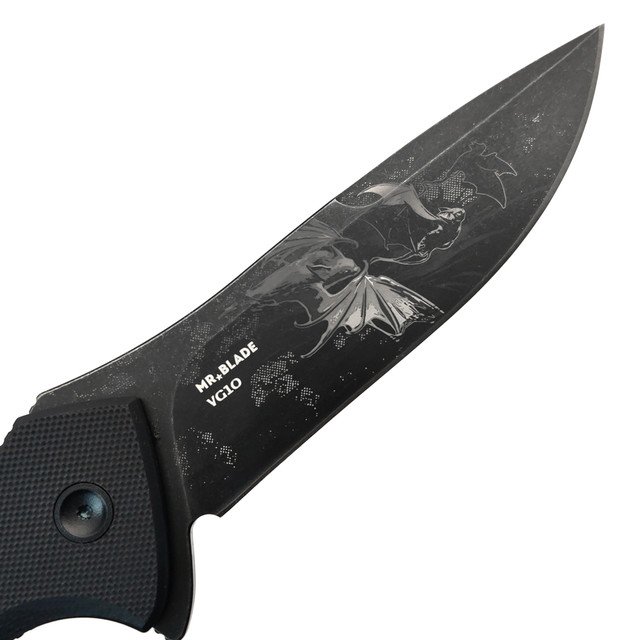Mr.Blade складной нож Hellcat LE Ghost сталь VG-10 блэквош, гравировка, рукоять G10 чёрный