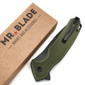 Mr.Blade складной нож Hellcat Mini сталь S35VN блэквош, рукоять G10 олива
