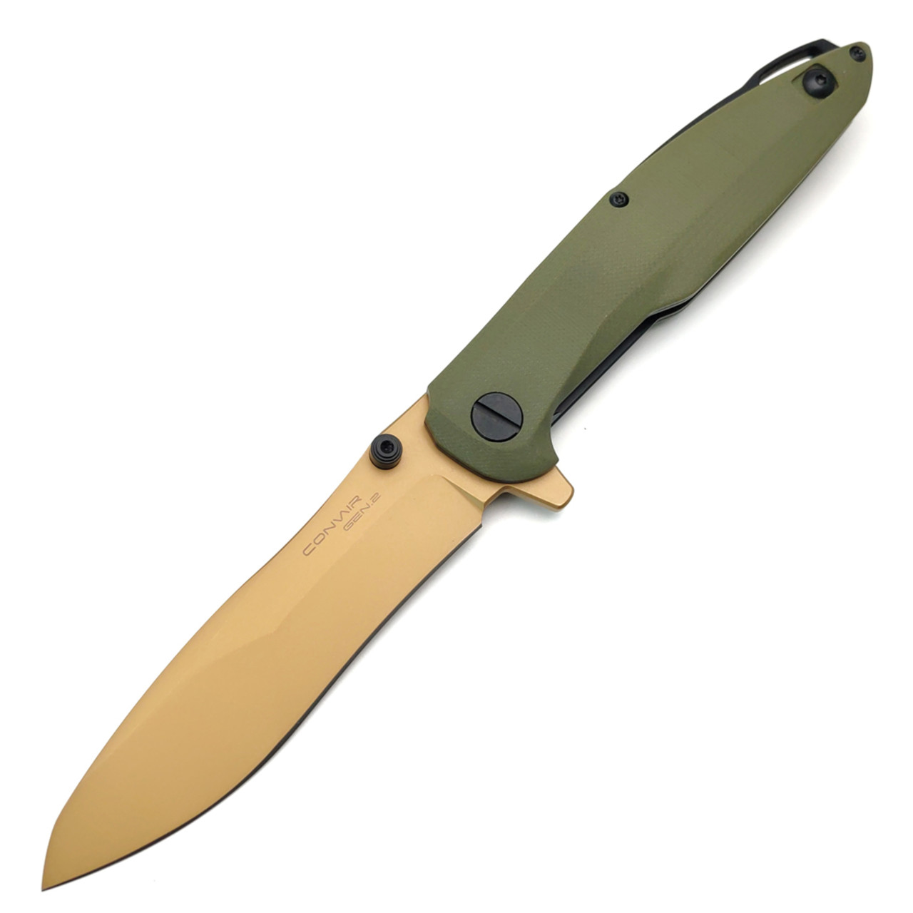 Mr.Blade складной нож Convair Gen.2 сталь D2 PVD золотистый, рукоять G10 олива