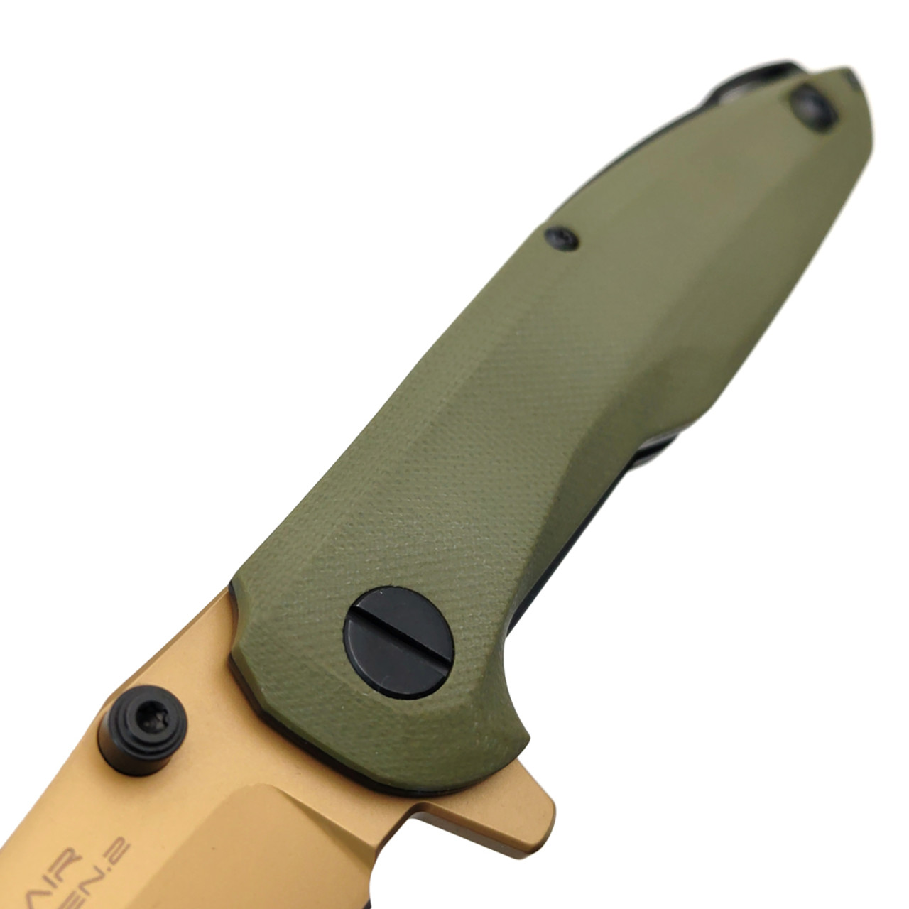 Mr.Blade складной нож Convair Gen.2 сталь D2 PVD золотистый, рукоять G10 олива
