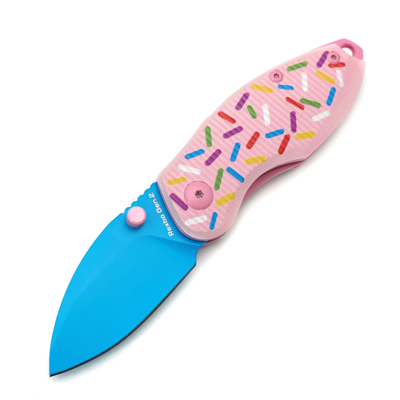 Mr.Blade складной нож Rexbo Gen.2 Doughnut сталь D2, рукоять G10 розовый