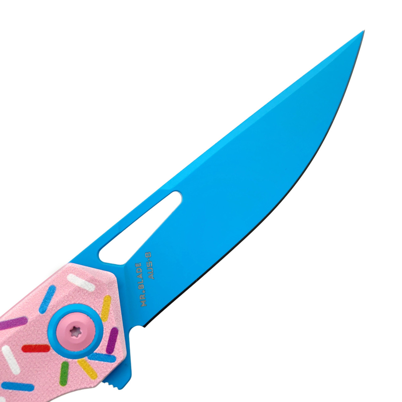 Mr.Blade складной нож Finch Doughnut сталь Aus-8, рукоять G10 розовый
