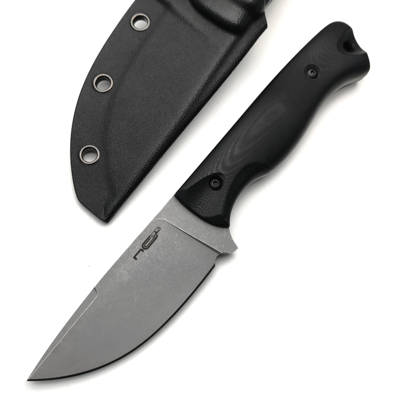 N.C.Custom нож Fang сталь X105 стоунвош, рукоять G10 black