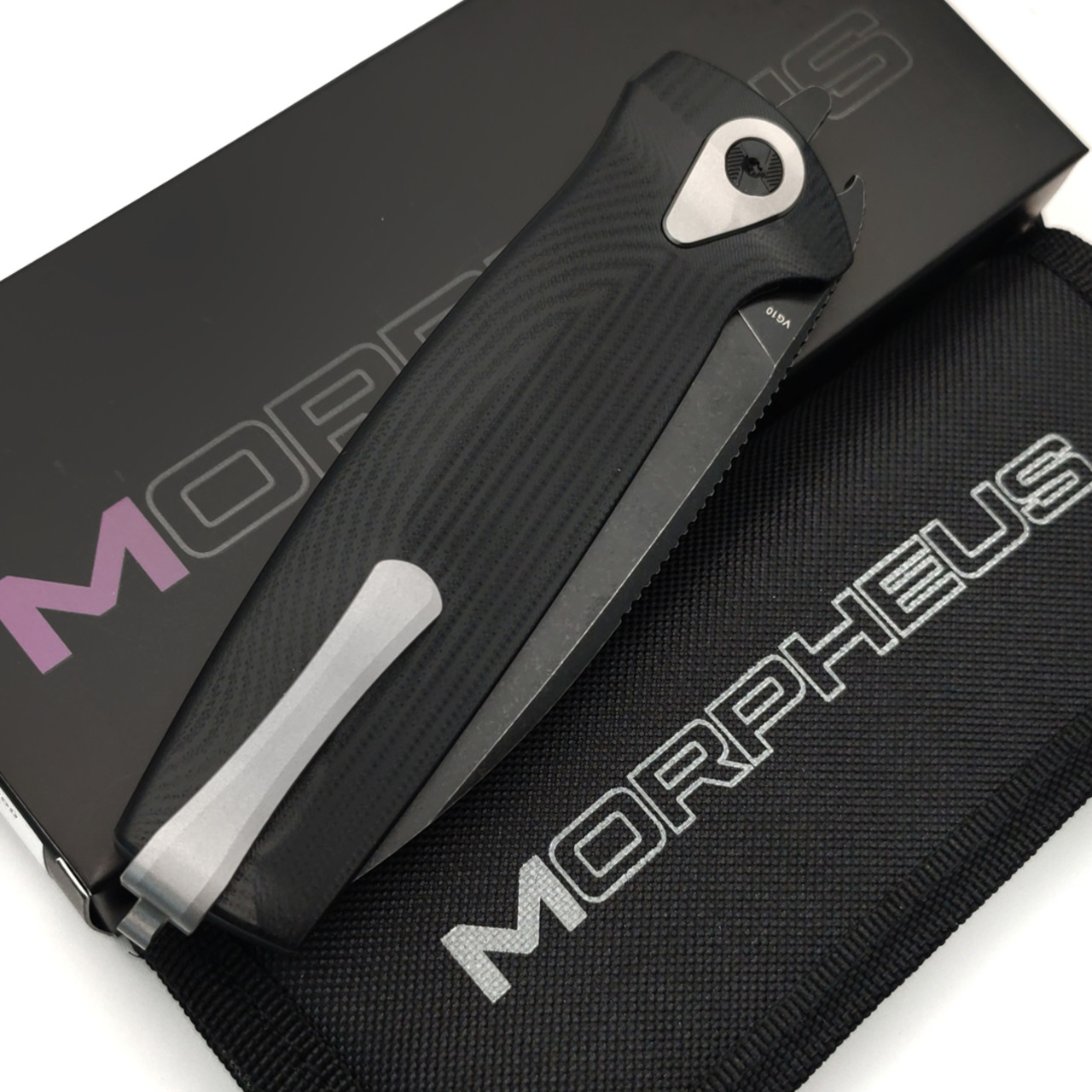 Morpheus складной нож Cliff MPH05 сталь VG-10 блэквош, рукоять G10