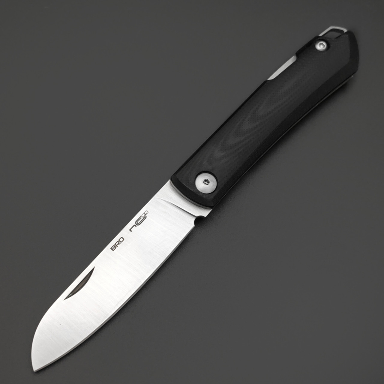 N.C.Custom нож Bro сталь Aus-10 сатин, рукоять G10 чёрный
