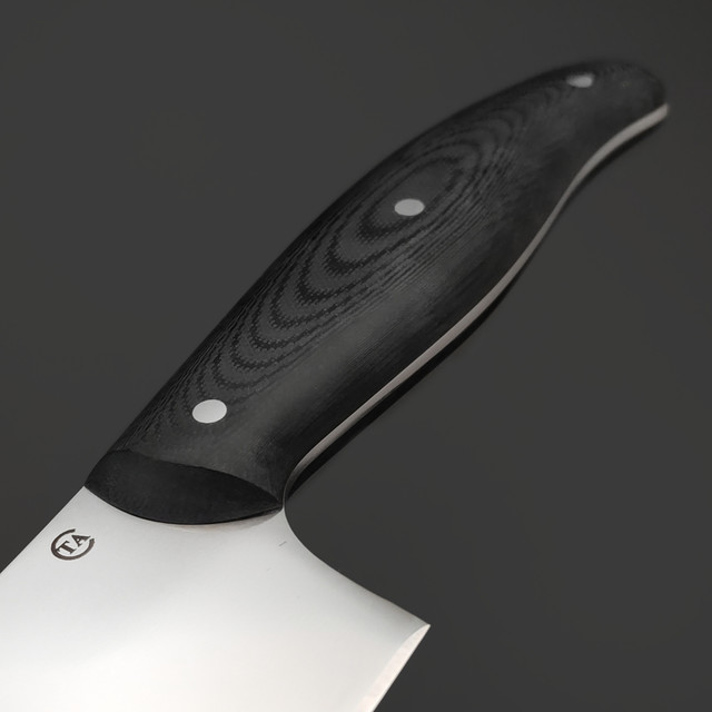 Титов и Солдатова кухонный нож Шеф-1 сталь VG-10, рукоять G10 черный