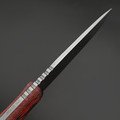 Волчий Век нож Рентген "Гризли - Восставшая Резервация" кастом, сталь 95Х18 WA худ.травление, рукоять G10 черно-красный, пины карбон Волчий Век нож Рентген "Гризли - Восставшая Резервация" кастом, сталь 95Х18 WA худ.травление, рукоять G10 черно-красный, пины карбон