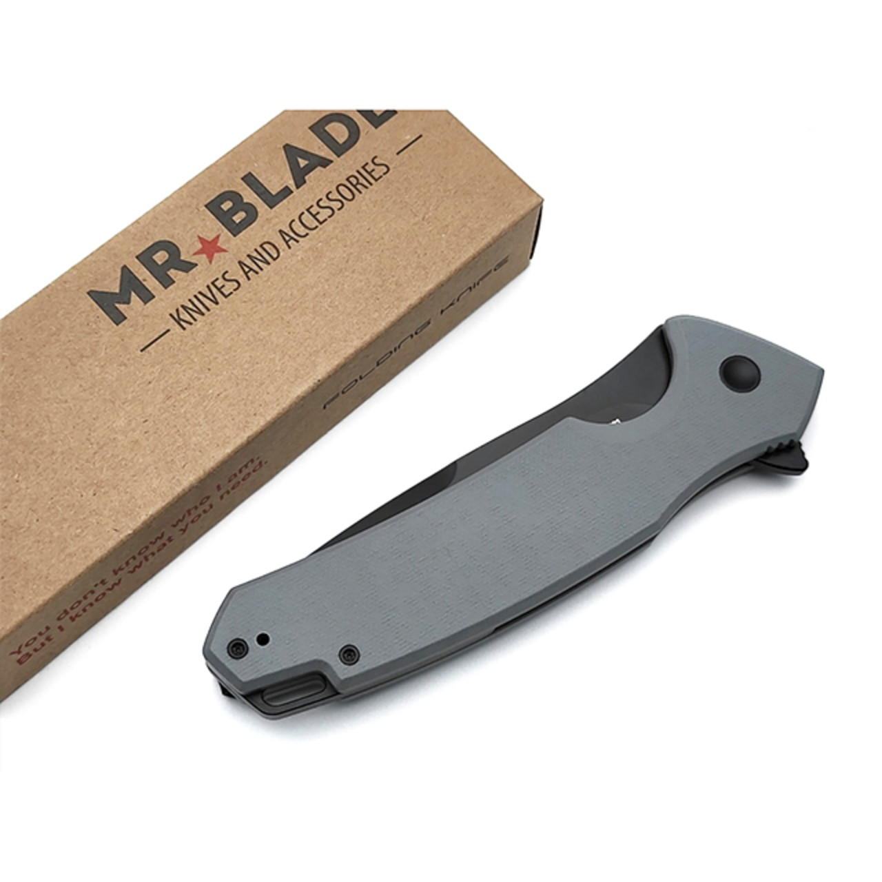 Mr.Blade складной нож Hellcat сталь VG-10 блэквош, рукоять G10 grey