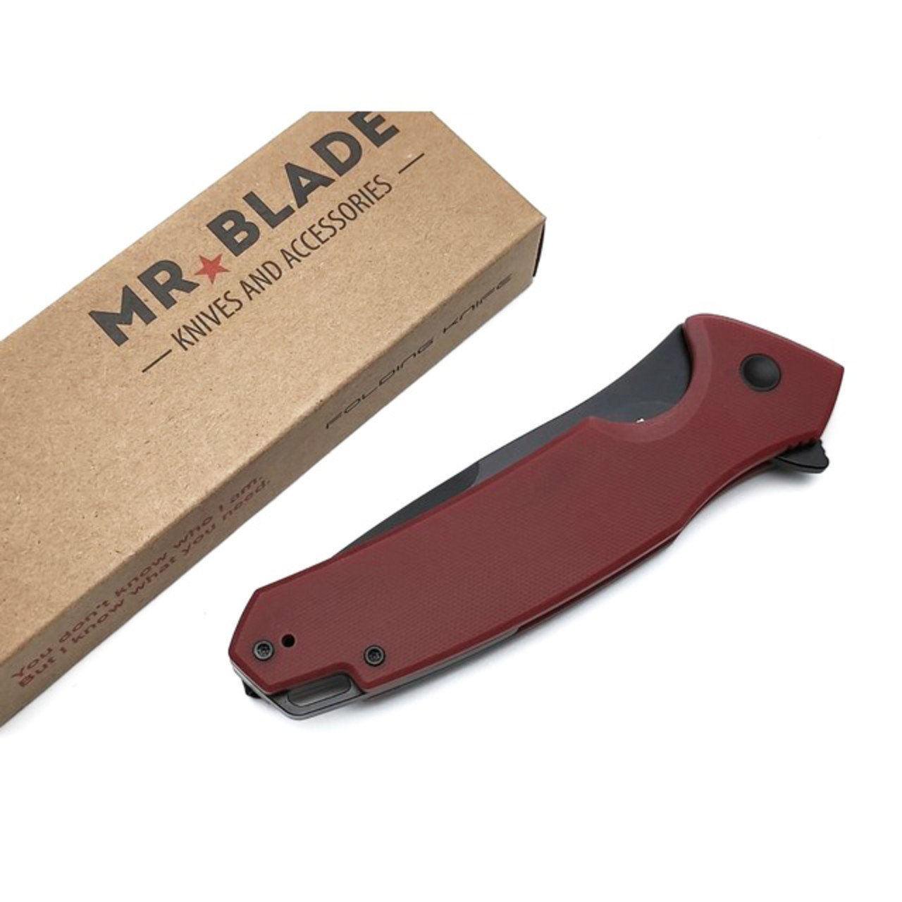 Mr.Blade складной нож Hellcat сталь VG-10 блэквош, рукоять G10 burgundy