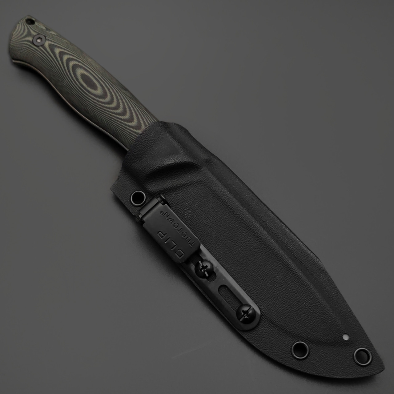 Eagle Knives нож Hunter 1 сталь Aus10Co стоунвош, рукоять G10 чёрный с зелёным