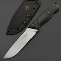 Eagle Knives нож Hunter 1 сталь Aus10Co стоунвош, рукоять G10 чёрный с зелёным