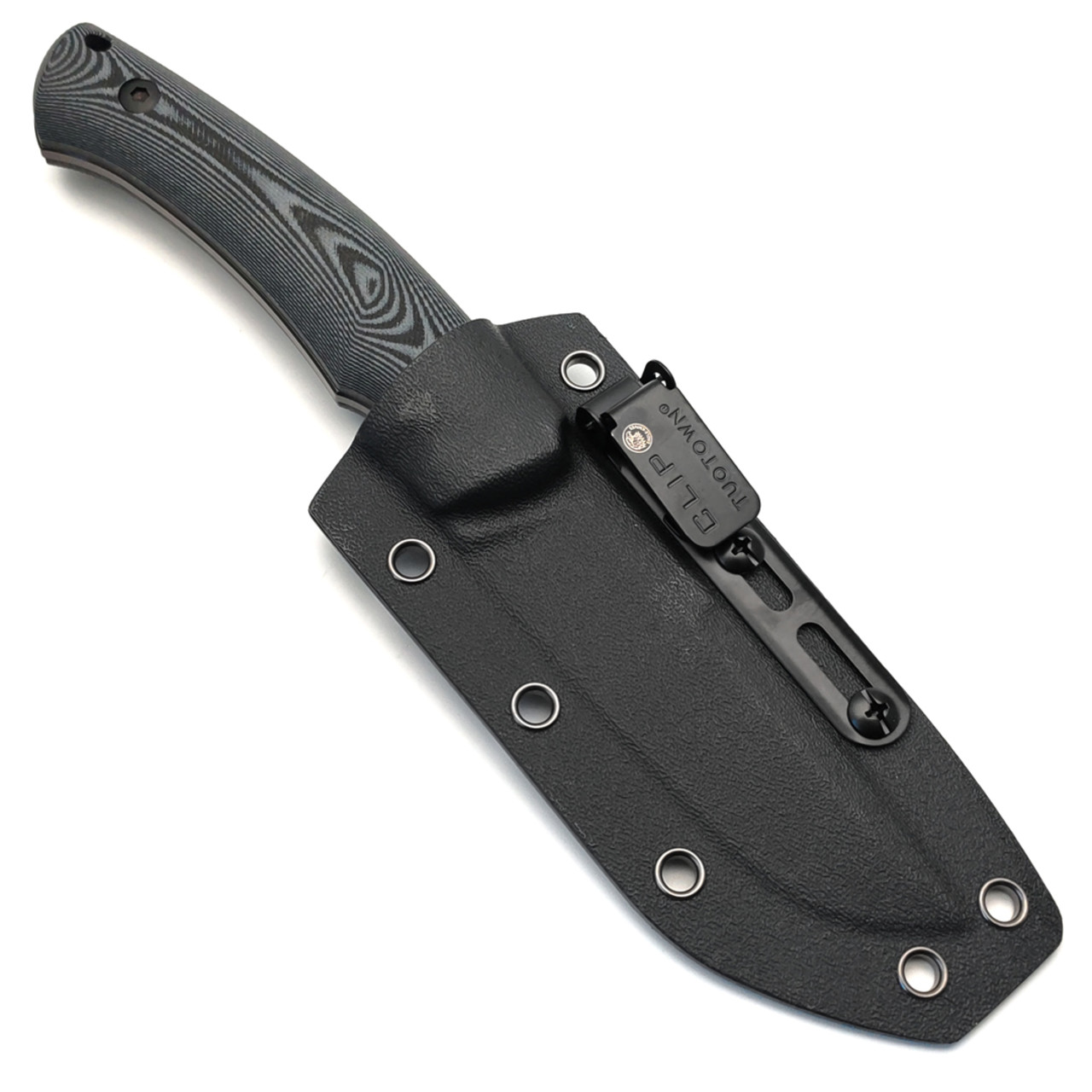 Eagle Knives нож Fisher 1 сталь Aus10Co блэквош, рукоять G10 чёрный с серым