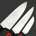 Мастерская Сёмина набор "Хозяин" из 3 кухонных ножей, сталь VG-10, рукоять G10 красный, чехлы кожа Мастерская Сёмина набор "Хозяин" из 3 кухонных ножей, сталь VG-10, рукоять G10 красный, чехлы кожа