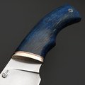 Мастерская Сёмина нож Разделочный, сталь D2 бидбласт, рукоять Стаб. карельская берёза, мельхиор