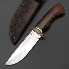 Мастерская Сёмина нож Егерь, сталь 95Х18 полировка, рукоять Венге, мельхиор