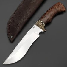 Мастерская Сёмина нож Галеон, сталь 95Х18 полировка, рукоять Венге, мельхиор