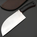 Мастерская Сёмина нож Сербский, сталь 95Х18 сатин, рукоять G10 черный с красным
