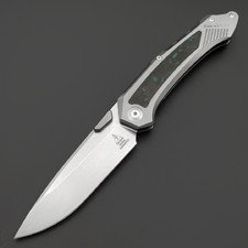 Alpha Miu складной нож Vigil GR1 сталь N690Co рукоять Титан TC4, карбон зелёный, шпенёк