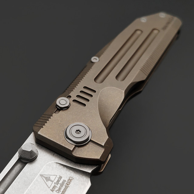 Alpha Miu складной нож Alian Bronze сталь N690Co рукоять Титан TC4 бронзовый