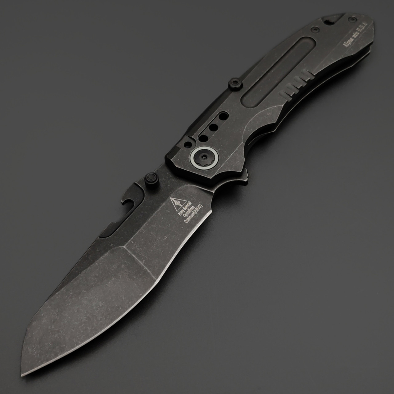 Alpha Miu складной нож Martian Black сталь N690Co рукоять Титан TC4