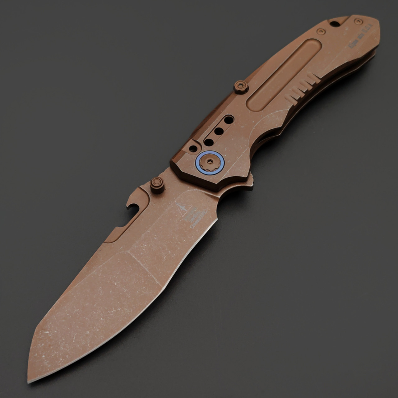 Alpha Miu складной нож Martian Bronze сталь N690Co рукоять Титан TC4