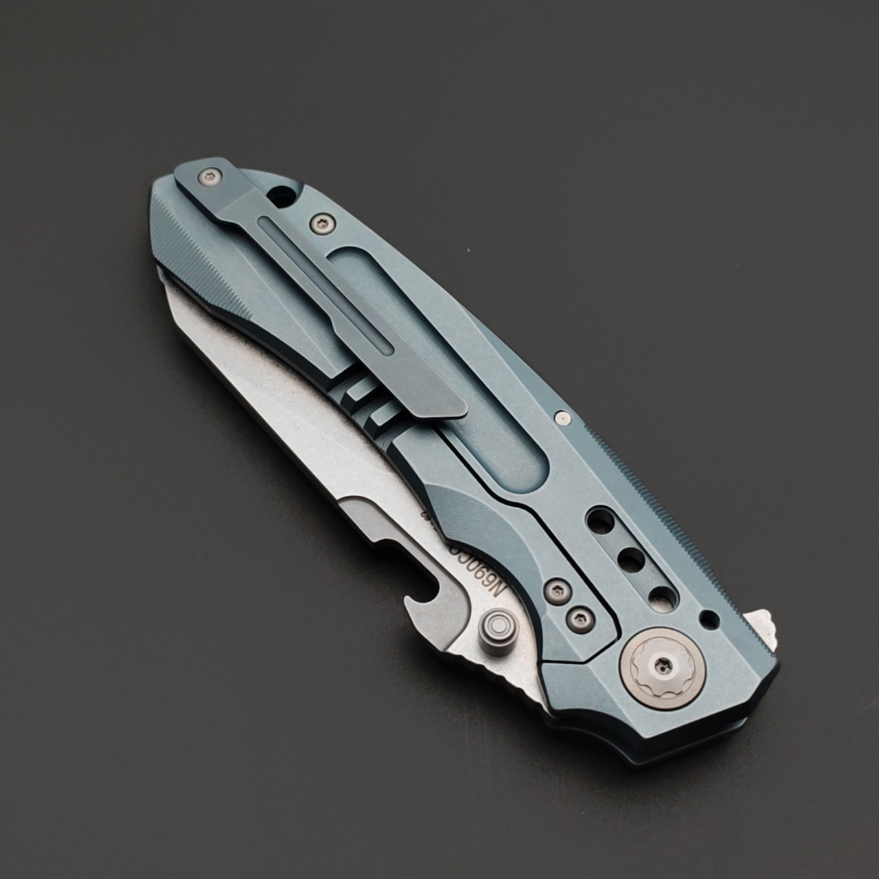 Alpha Miu складной нож Martian Light Blue сталь N690Co рукоять Титан TC4