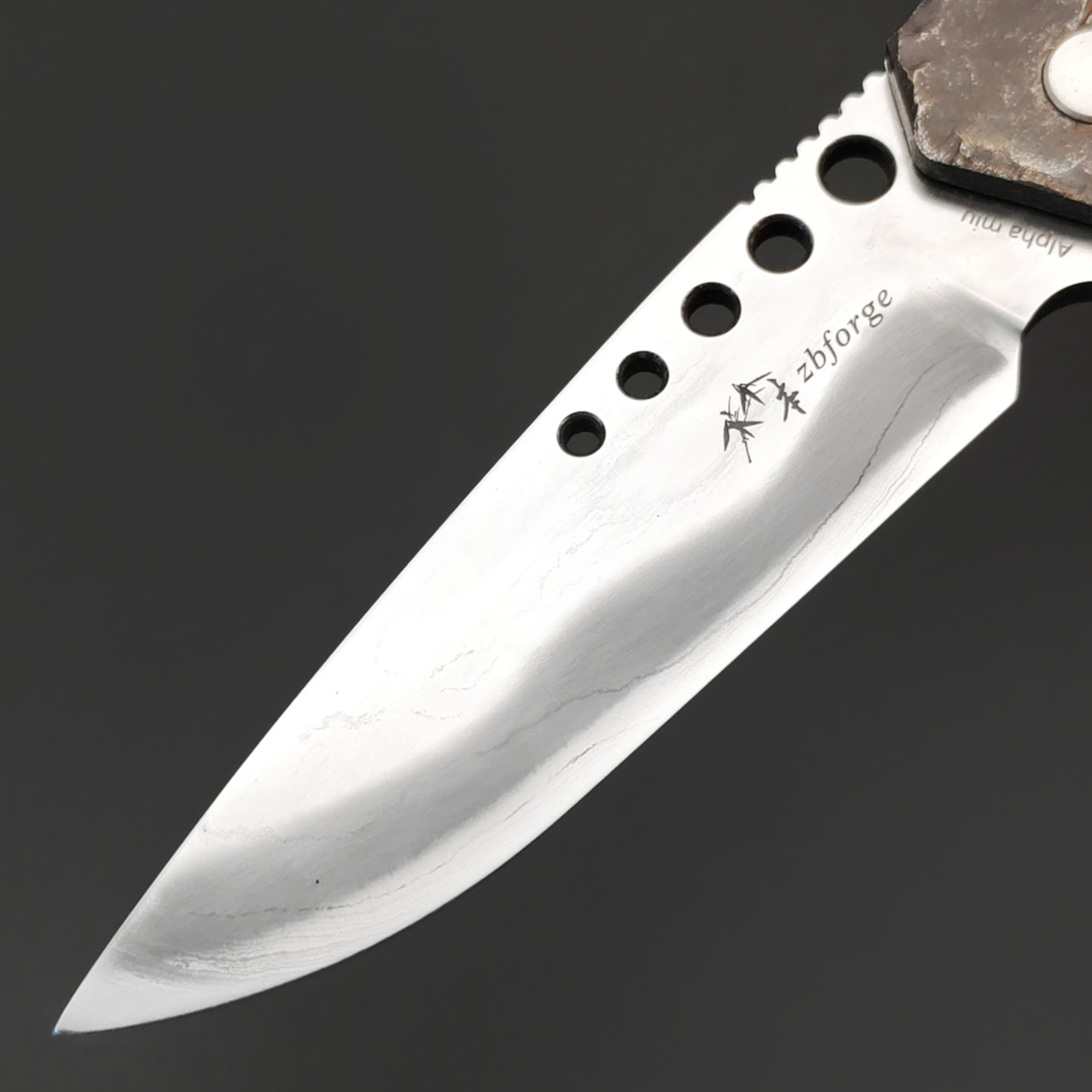 Alpha Miu складной нож Custom Lava Limited Edition сталь Тамахаганэ, рукоять Титан TC4
