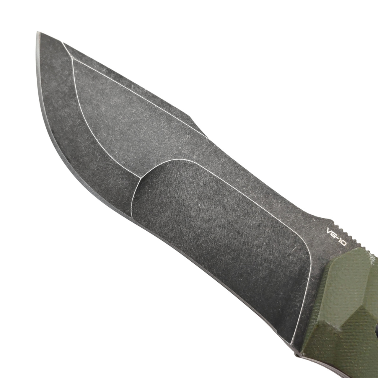 Spartan Armor нож Zeus сталь VG-10 блэквош, рукоять G10 олива, кайдекс мох