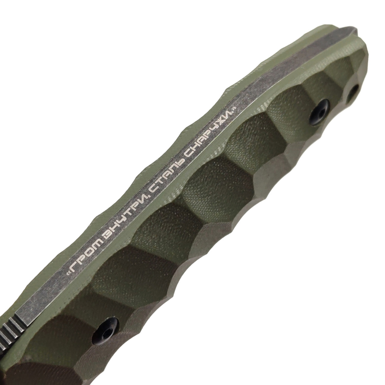 Spartan Armor нож Zeus сталь VG-10 блэквош, рукоять G10 олива, кайдекс мох