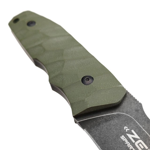 Spartan Armor нож Zeus сталь VG-10 блэквош, рукоять G10 олива, кайдекс мох