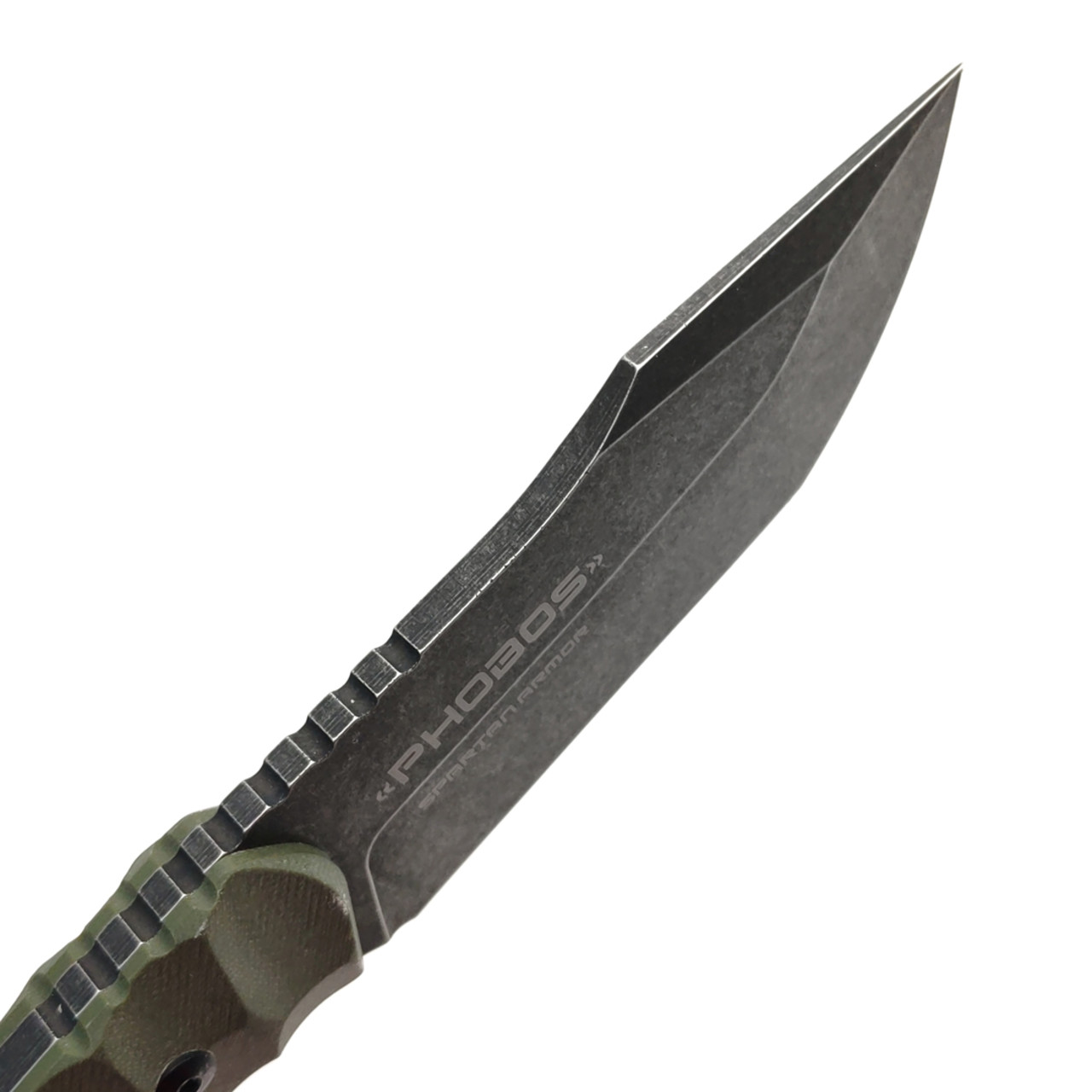 Spartan Armor нож Phobos сталь VG-10 блэквош, рукоять G10 олива, кайдекс мох