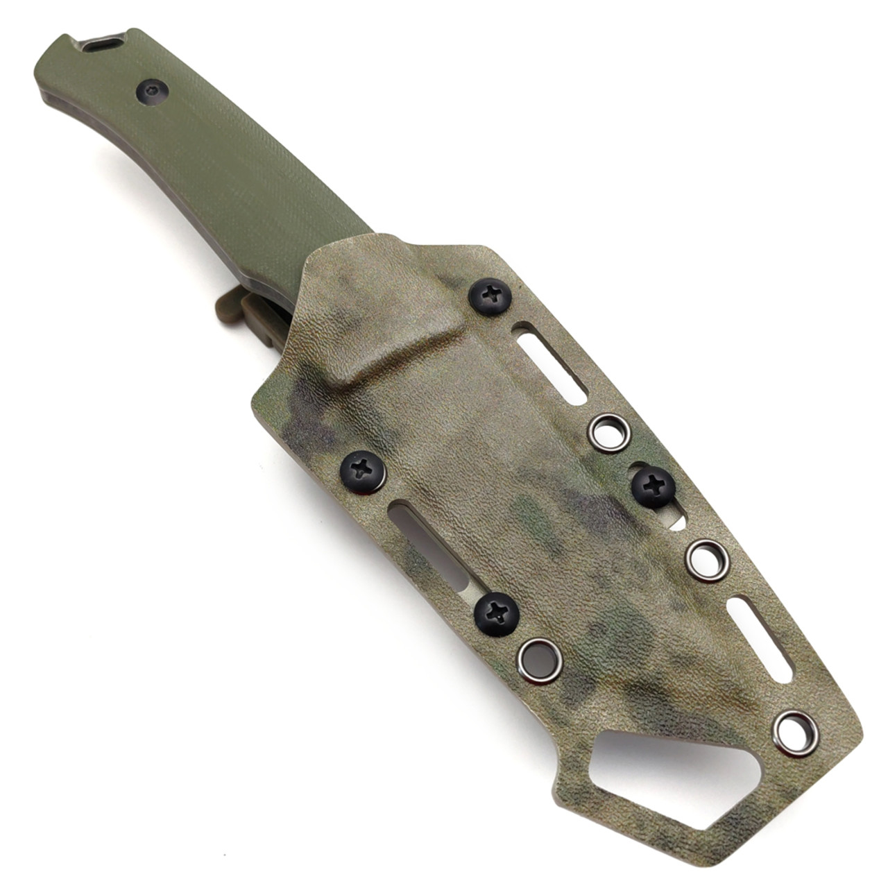 Spartan Armor нож Ares сталь VG-10 блэквош, рукоять G10 олива, кайдекс мох