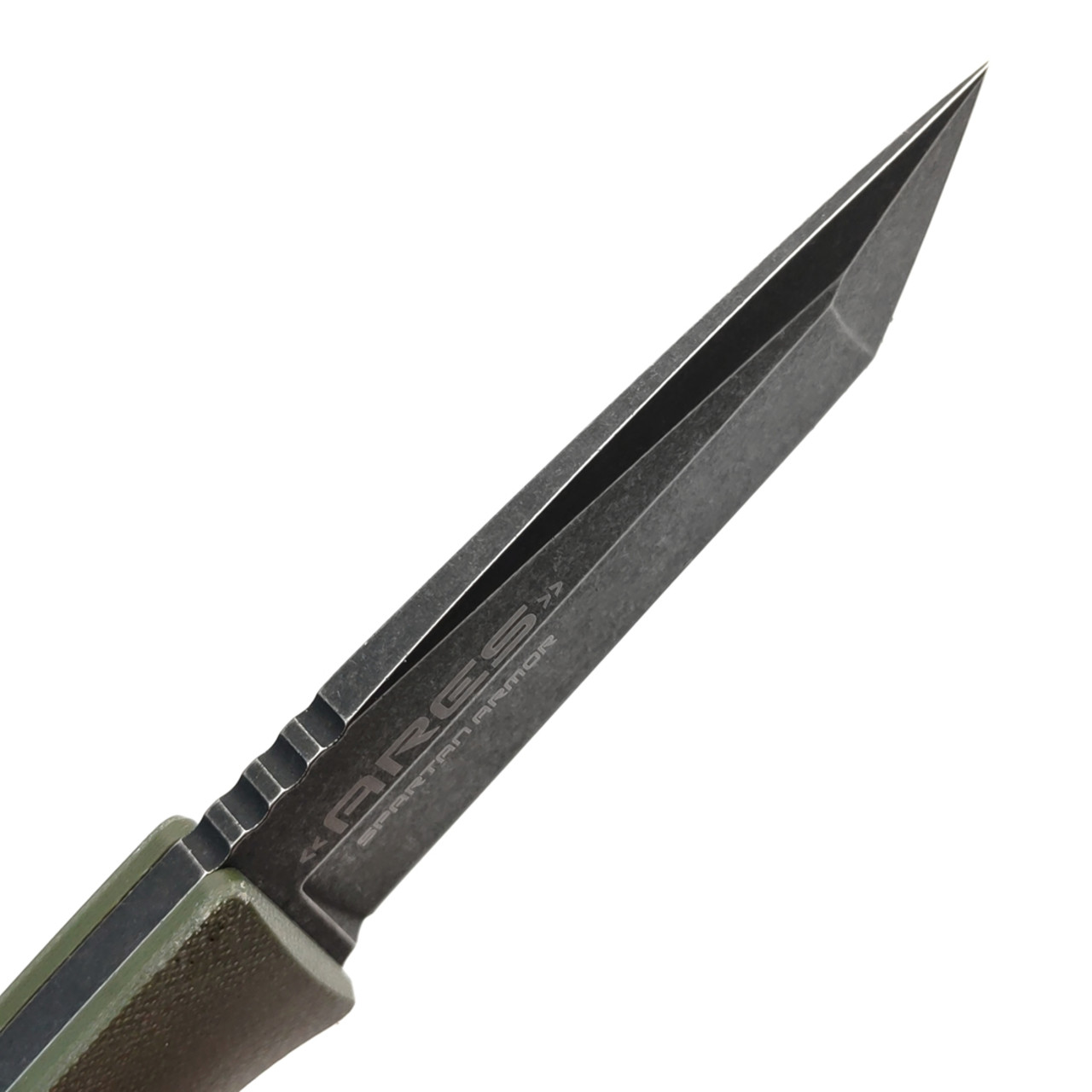 Spartan Armor нож Ares сталь VG-10 блэквош, рукоять G10 олива, кайдекс мох