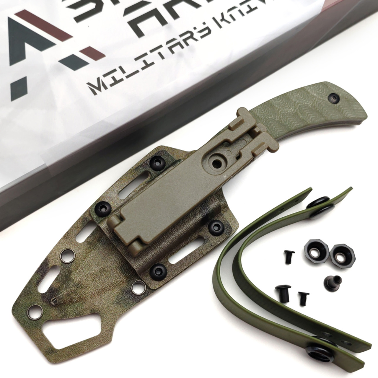 Spartan Armor нож Hemera сталь VG-10 блэквош, рукоять G10 мох