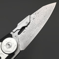 Alpha Miu складной нож Nexus-D сталь Дамаск, рукоять G10 чёрный с белым Alpha Miu складной нож Nexus-D сталь Дамаск, рукоять G10 чёрный с белым