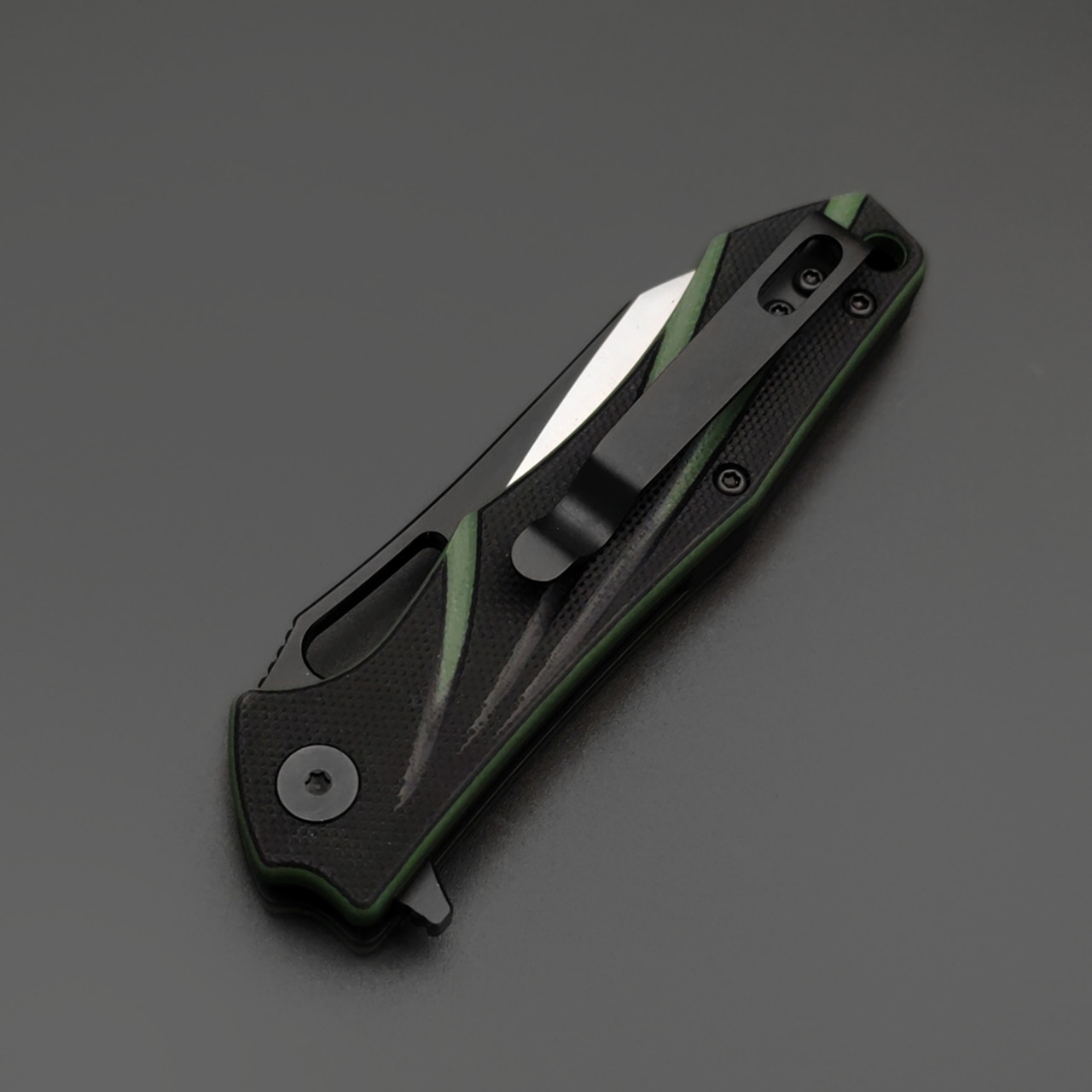 Alpha Miu складной нож Antix сталь 1.4116, рукоять G10 черный с зелёным