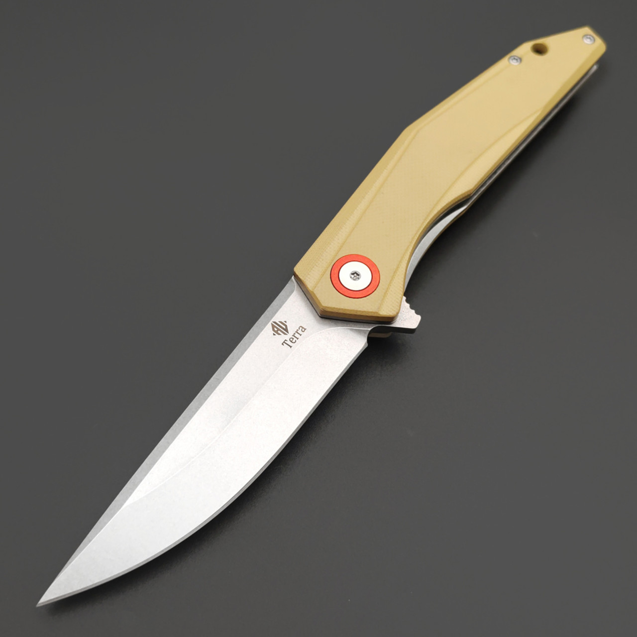 Alpha Miu складной нож Tukari сталь 14С28N, рукоять G10 беж