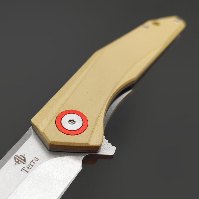 Alpha Miu складной нож Tukari сталь 14С28N, рукоять G10 беж