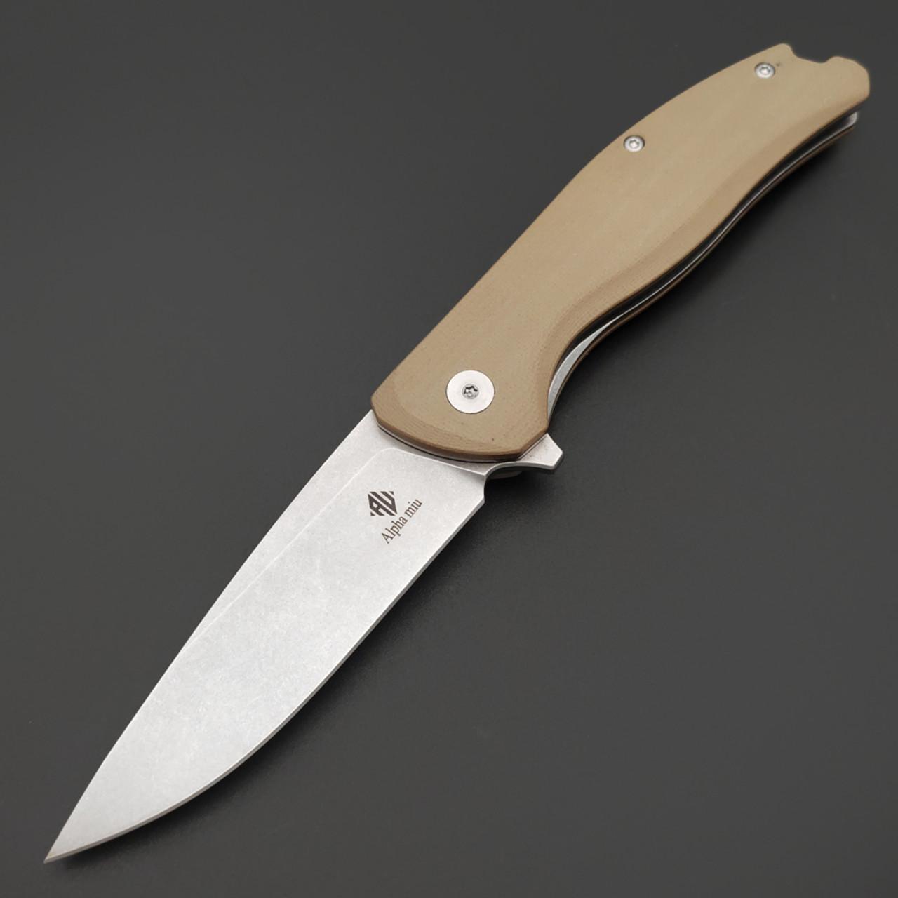 Alpha Miu складной нож Runyx-H сталь VG-10, рукоять G10 тан