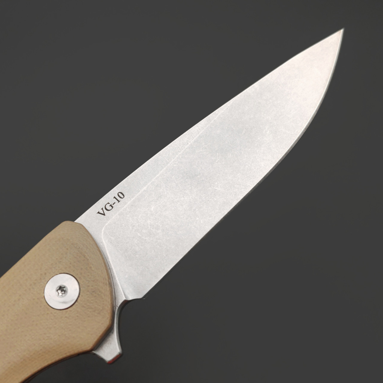 Alpha Miu складной нож Runyx-H сталь VG-10, рукоять G10 тан