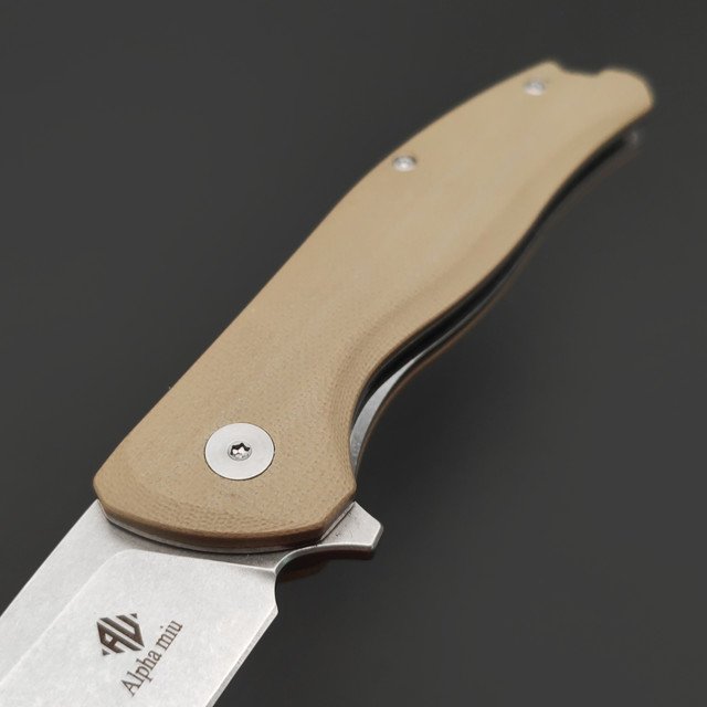 Alpha Miu складной нож Runyx-H сталь VG-10, рукоять G10 тан