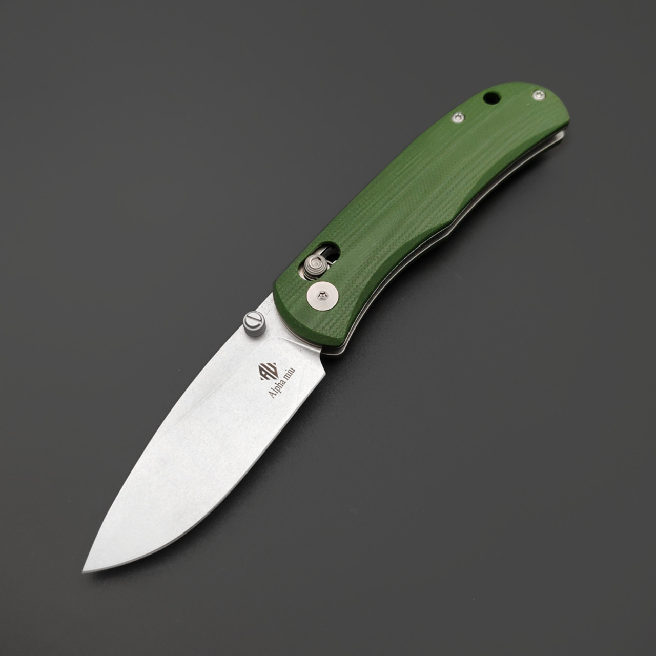 Alpha Miu складной нож Sea Hunter сталь VG-10, рукоять G10 зелёный