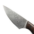 Волчий Век нож Кастомная Мини Масичька, сталь 95x18 WA худ. травление, рукоять Микарта, карбон, пин Волчий Век нож Кастомная Мини Масичька, сталь 95x18 WA худ. травление, рукоять Микарта, карбон, пин