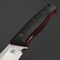 Град Горький нож Шарк сталь Elmax сатин, рукоять G10 чёрный с красным Град Горький нож Шарк сталь Elmax сатин, рукоять G10 чёрный с красным