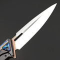 Нейрис складной нож Синтет G3 сталь M398 полировка, рукоять Титан, тимаскус